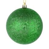 Vickerman 530665 - 4" Green Brushed Ball Christmas Tree Ornament (6 pack) (N189104D)