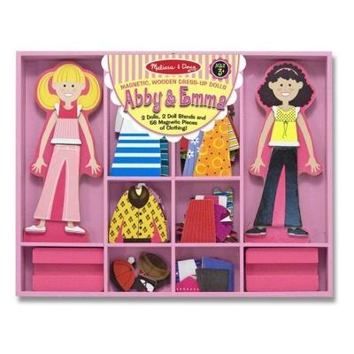 Melissa & Doug Abby and Emma Deluxe Magnetic Dress-Up Set