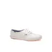 Keds White Champion Leather Sneakers - Wide Width