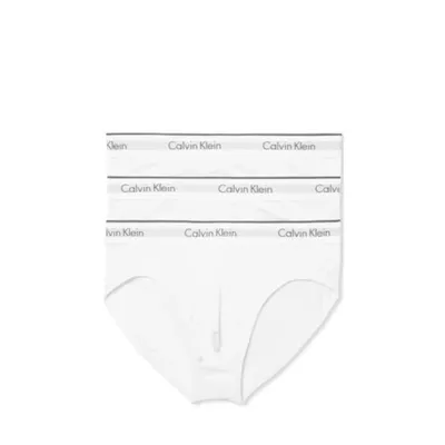 Calvin Klein White Microfiber Stretch Hip Briefs - 3 Pack