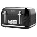 Breville Flow 4-Slice Toaster with High-Lift and Wide Slots | Black [VTT890]