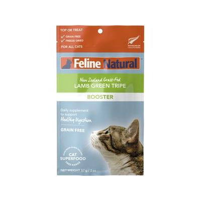 Feline Natural Booster Lamb Green Tripe Freeze-Dried Cat Food Topper, 2-oz bag