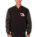 Men's JH Design Black Richard Childress Racing Wool & Leather Varsity Jacket