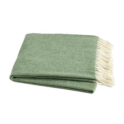 Classic Herringbone Throw - Olive - Ballard Designs