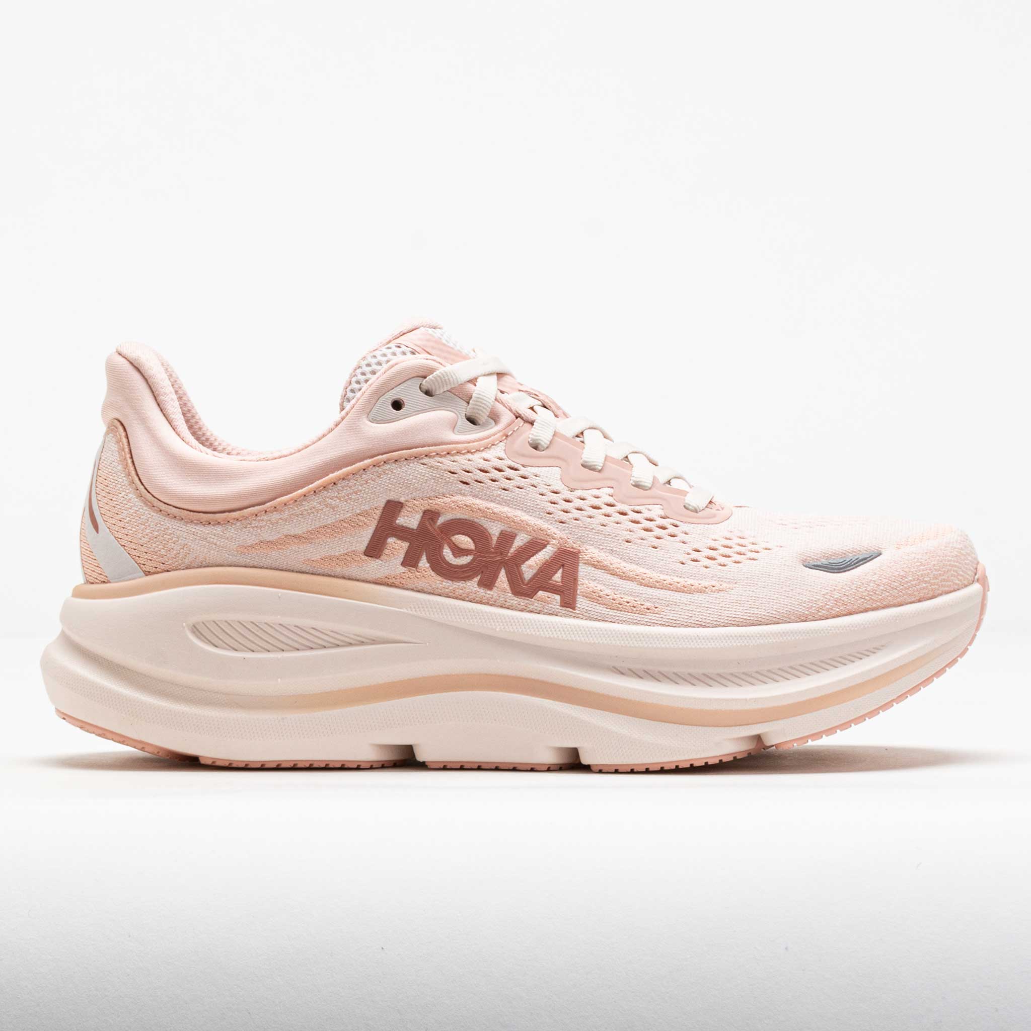 HOKA Bondi 9 Women's Running Shoes Rose Latte/Rose Cream