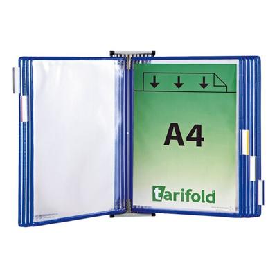 Tarifold Wandsichttafelsystem A4 mit 10 Sichttafeln blau