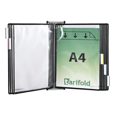 Tarifold Wandsichttafelsystem A4 mit 10 Sichttafeln schwarz