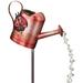 Regal Art & Gift 12133 - Red Solar Watering Can Ladybug Garden Stake