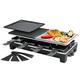 ROMMELSBACHER Raclette Grill RCS – 2 Wendegrillplatten, 1 Steingrillplatte, 8 Pfännchen, 8 Schaber, Antihaftbeschichtung Xylan Plus, stufenlose Temperaturregelung, 1350 Watt, Schwarz/Edelstahl