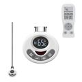 Sol*Aire Heating Products R3 Thermostatic Electric Element With Timer And Remote For Heated Towel Rail/Warmer Conversion. LOT 20 Compliant, Digital Display, Splash Proof, White, 300W