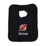 Infant Black New Jersey Devils Personalized Bib