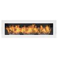 Bio Ethanol Fire BioFire Fireplace Modern 1200 x 400 White with glass Wall - Mounted Alcohol Fireplace