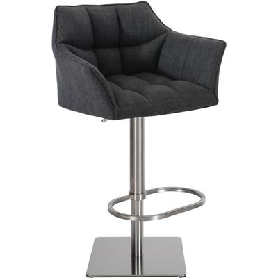 Barhocker Damaso Stoff dunkelgrau edelstahl Image