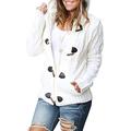 Happy Sailed Womens Hooded Knit Cardigans Button Cable Sweater Coat Size 8 White