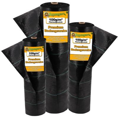 Aquagart - 60m² Bodengewebe Unkrautfolie Mulchfolie 100g 1m breit schwarz Image