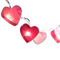 Blaze On Radiant Heart Shaped Fairy Lights (Pink Tones) - Hand Screened Mulberry Paper - 30 LED Lights - UK Plug - Safe - Indoor - Low Voltage - Decorative Lights - DC 31V