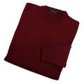 Hemingway Mens Burgundy Lambswool Crew Neck Jumper (Medium)