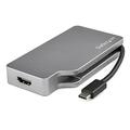 StarTech.com USB C Multiport Adapter - Space Gray - USB-C zu VGA / DVI / HDMI / mDP - 4K USB C Adapter - USB C auf HDMI Adapter