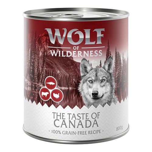 6 x 800g The Taste Of Canada Wolf of Wilderness Hundefutter nass