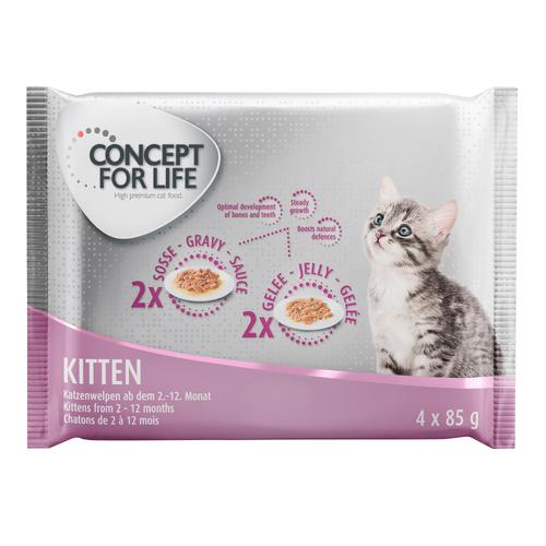 4 x 85 g Kitten Concept for Life Katzenfutter nass