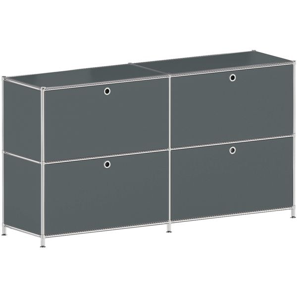 viasit Sideboard »System 4« - 4 geschlossene Fächer grau, 152.9x40.4 cm