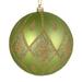 Vickerman 528792 - 4" Celadon Matte Glitter Diamond Ball Christmas Tree Ornament (4 pack) (N188054D)
