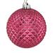 Vickerman 573181 - 6" Mauve Durian Glitter Ball Christmas Tree Ornament (4 pack) (N188745D)