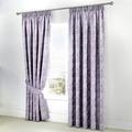 Serene Jasmine Curtains with Tie-backs, 167 x 182cm, Lavender