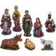 JJA - 8 Santons pour crèche de Noël - h. 20 cm - 10 x 10 x 20 - Marron