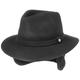 Lierys Men's Traveler's hat with Ear Flaps - Winter hat Made of Wool Felt - Outdoor hat Made in Italy - Fall/Winter - Water-Repellent hat - Packable Wool hat Black 59 cm
