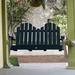 Dovecove Bulloch Porch Swing Plastic in Blue | 31 H x 52 W x 25.5 D in | Wayfair 5C911E6CEF774EB1A210B251F50F2F3A