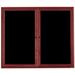 AARCO Changeable Enclosed Wall Mounted Letter Board w/ Header Wood/Felt in Red/Brown | 48 H x 72 W x 2 D in | Wayfair CDC4872H
