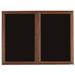AARCO Changeable Enclosed Wall Mounted Letter Board Wood/Felt in Black/Brown | 48 H x 72 W x 2 D in | Wayfair WDC4872