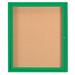 AARCO Illuminated Enclosed Wall Mounted Bulletin Board Cork/Metal in Green/White | 36 H x 30 W x 4 D in | Wayfair DCC3630RIG