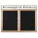 AARCO Changeable Enclosed Wall Mounted Letter Board w/ Header Wood/Felt in Yellow/Brown | 48 H x 96 W x 2 D in | Wayfair ODC4896-3H