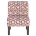 Slipper Chair - Red Barrel Studio® Letourneau 63.5Cm Wide Slipper Chair, Wood in Red/Orange/White | 33 H x 25 W x 32 D in | Wayfair