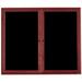 AARCO Changeable Enclosed Wall Mounted Letter Board w/ Header Wood/Felt in Red/Brown | 48 H x 60 W x 2 D in | Wayfair CDC4860H