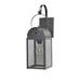 August Grove® Phillipsburg 1-Light Outdoor Wall Lantern Brass/Glass/Metal in Brown | 18.25 H x 5.75 W x 8.25 D in | Wayfair