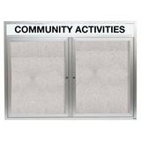 AARCO Illuminated Outdoor Enclosed Wall Mounted Bulletin Board Vinyl/Metal in White | 48 H x 60 W x 4 D in | Wayfair ODCC4860RHIW