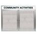 AARCO Illuminated Outdoor Enclosed Wall Mounted Bulletin Board Vinyl/Metal in White | 48 H x 60 W x 4 D in | Wayfair ODCC4860RHIW