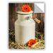 August Grove® Jaquez Gerbera Milk Jug Removable Wall Decal Vinyl in White | 24 H x 18 W in | Wayfair E0D612FA06B047D3951DD97922046883