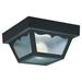 August Grove® Avennes Outdoor Flush Mount Plastic in Black | 5.5 H x 10.25 W x 10.25 D in | Wayfair AGTG1971 42181959