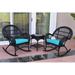 August Grove® Mangum 3 Piece Rattan Seating Group w/ Cushions Plastic in Blue/Black | Outdoor Furniture | Wayfair 470CA6FD973849C1B6E3A7D8EE020FE6