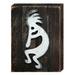 Designocracy Kokopelli Art on Reclaimed Wooden Board Wall Décor in Brown/White | 18 H x 12 W x 1.5 D in | Wayfair 98433-182