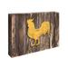 Designocracy Rustic Rooster Farmhouse Wooden Wall Décor in Brown/Green/Red | 12 H x 18 W x 1.5 D in | Wayfair 98135-182
