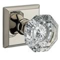 Baldwin Crystal Passage Door Knob w/ Traditional Square Rose in Gray | 5.9 H x 3.6 W x 11.1 D in | Wayfair 9BR3522-199