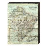 Designocracy Map of Brazil Rustic Wooden Wall Décor in Brown | 18 H x 12 W x 1.5 D in | Wayfair 85091-BR-18