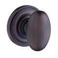 Baldwin Ellipse Single Dummy Door Knob w/ Traditional Round Rose Brass in Brown | 5.3 H x 3.4 W x 5.3 D in | Wayfair HD.ELL.TRR.112