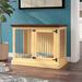 Archie & Oscar™ Damien Single Medium Credenza Pet Crate Wood in Yellow | 35 H x 44.5 W x 25 D in | Wayfair 2F6BE613FDD346A9A49304C91D2F6FA0