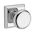 Baldwin Round Double Dummy Door Knob w/ Traditional Square Rose Brass in Gray | 11.1 H x 5.9 W x 3.7 D in | Wayfair 9BR3510-095